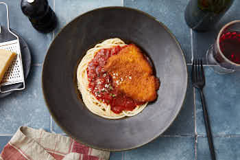 Piccata Milanese Mit Spaghetti Frisch Gekocht