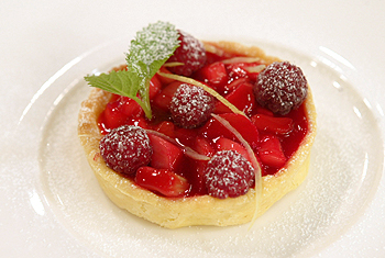 Rhabarber-Himbeer-Tartelette Rhabarber-Himbeer-Tartelette
