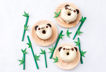 Süße Panda-Donuts