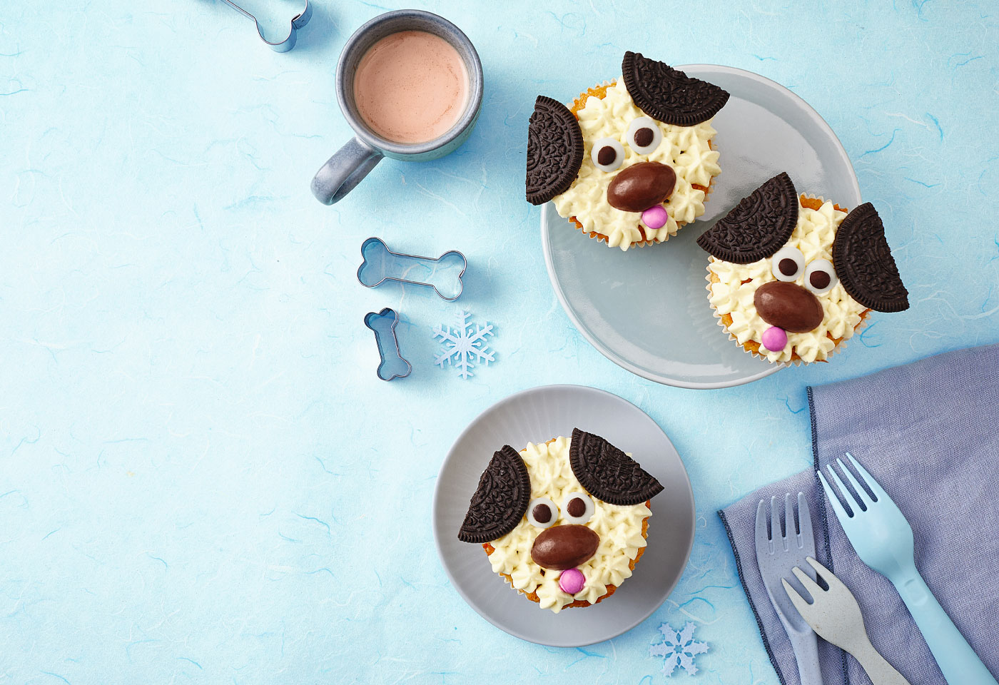 Husky-Cupcakes mit Weiße-Schoko-Creme | Frisch Kids