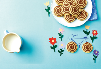 Zweifärbige Rad-Kekse