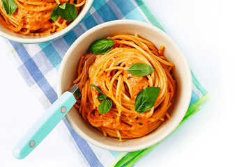 Spaghetti mit Paprika-Sauce