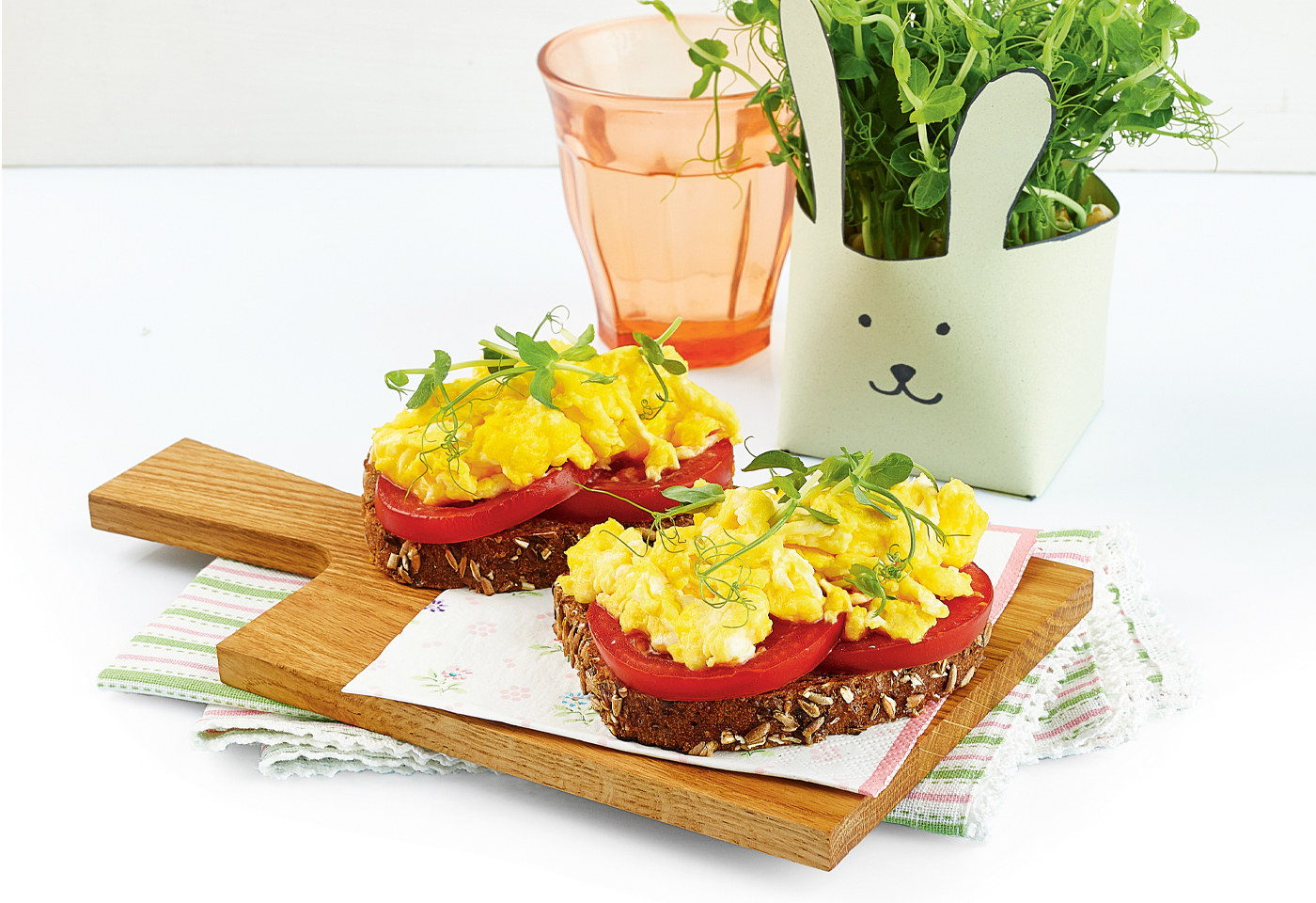 Eierspeisbrot mit Erbsensprossen | Frisch Gekocht