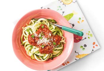 Zoodle-Spaghetti mit Tofubolognese