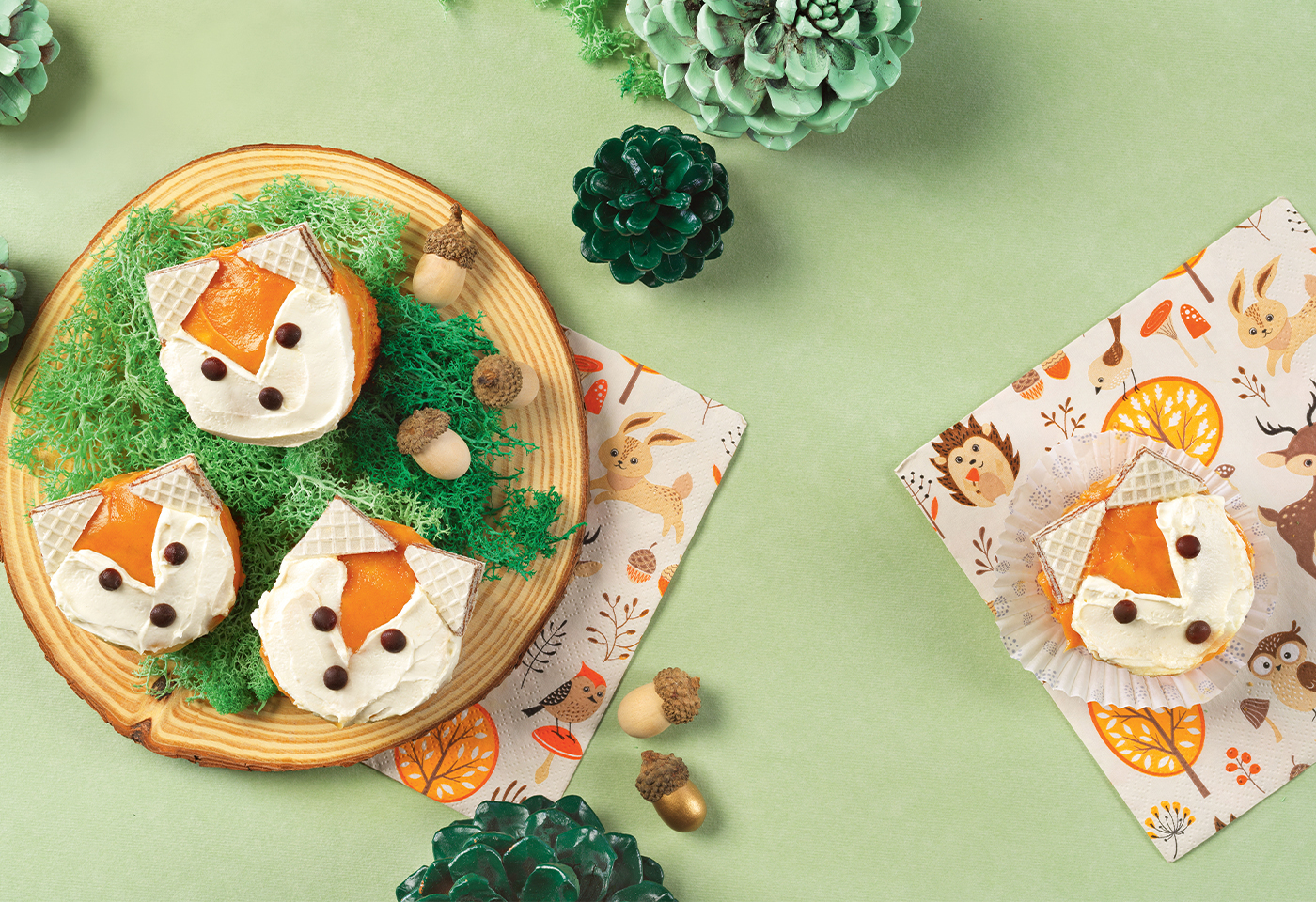 Fuchs-Cupcakes mit Erdnusscreme | Frisch Gekocht