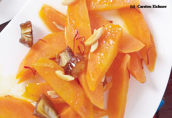 Safran-Karotten mit Datteln