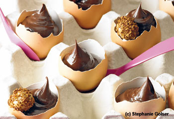 Schokoladecreme mit Macadamia-Konfekt