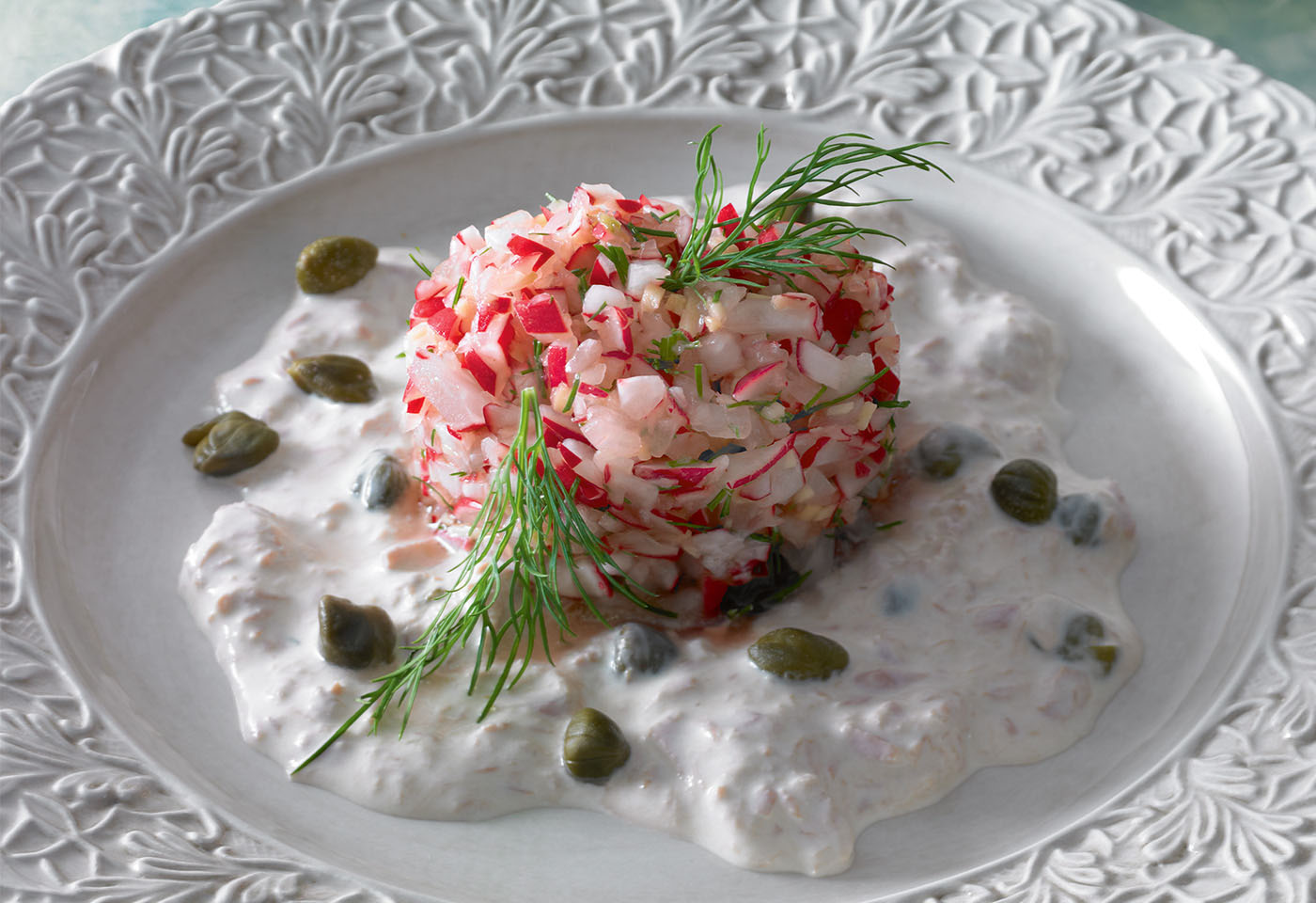 Radieschen-Tatar auf Thunfisch-Kapern-Sauce | Frisch Gekocht
