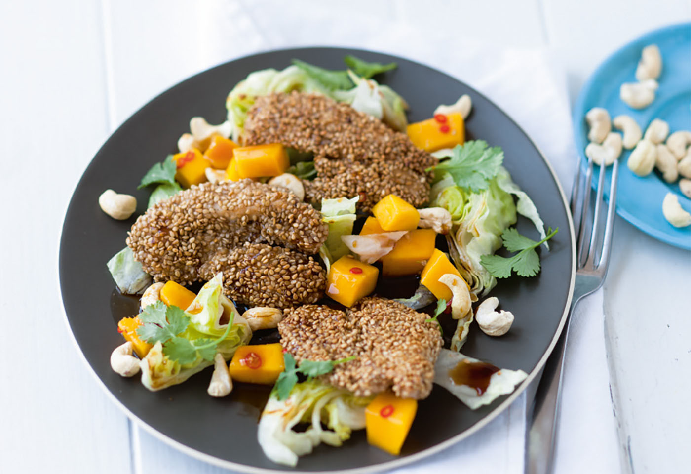 Salat mit Sesam-Hühnerbrust und Mango | Frisch Gekocht