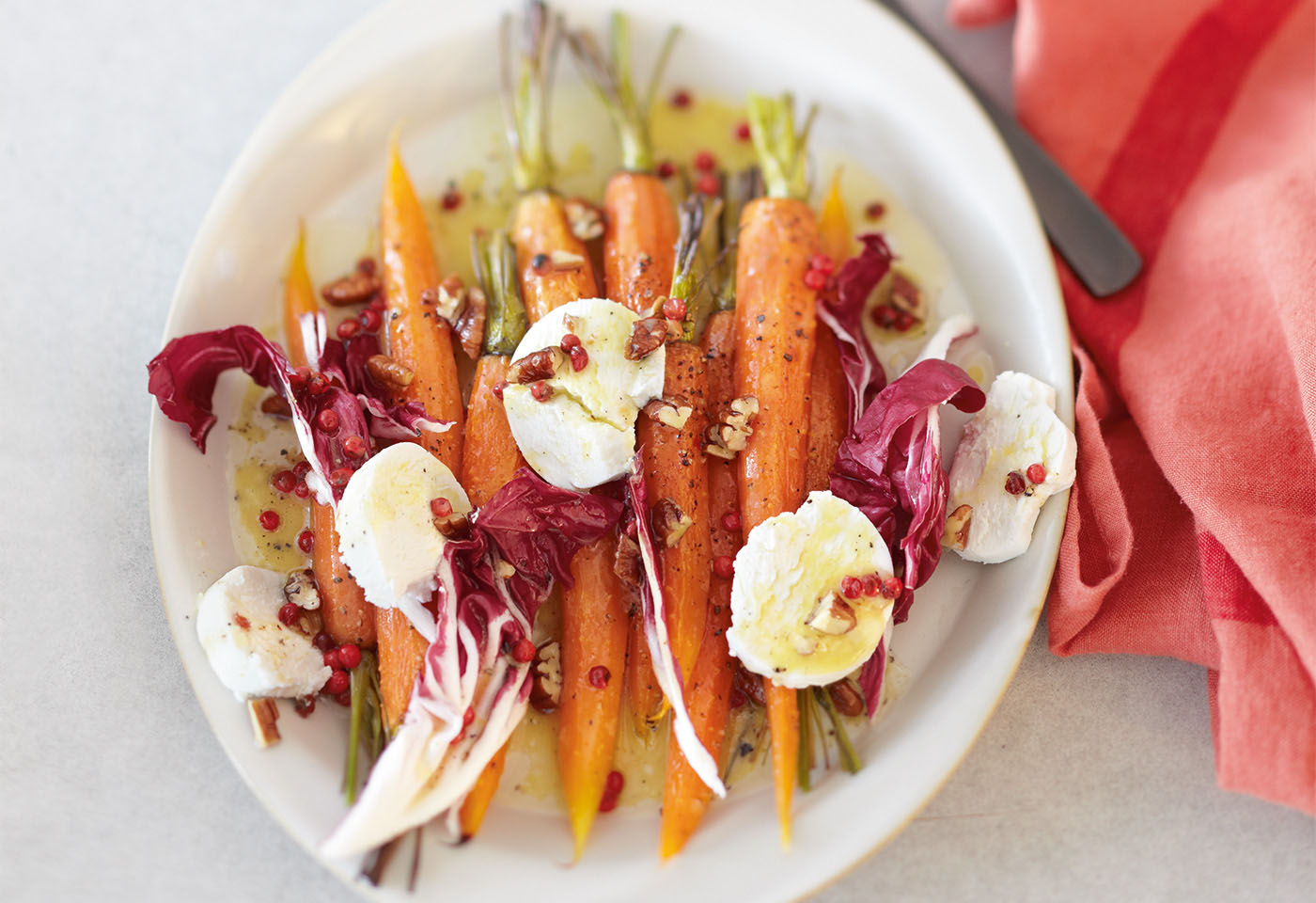 Salat aus gebackenen Karotten mit Radicchio und Ziegenkäse | Frisch Gekocht