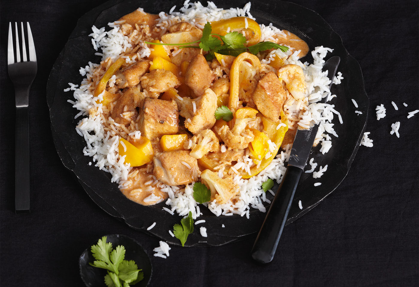 Putencurry mit Mango und Reis | Frisch Gekocht