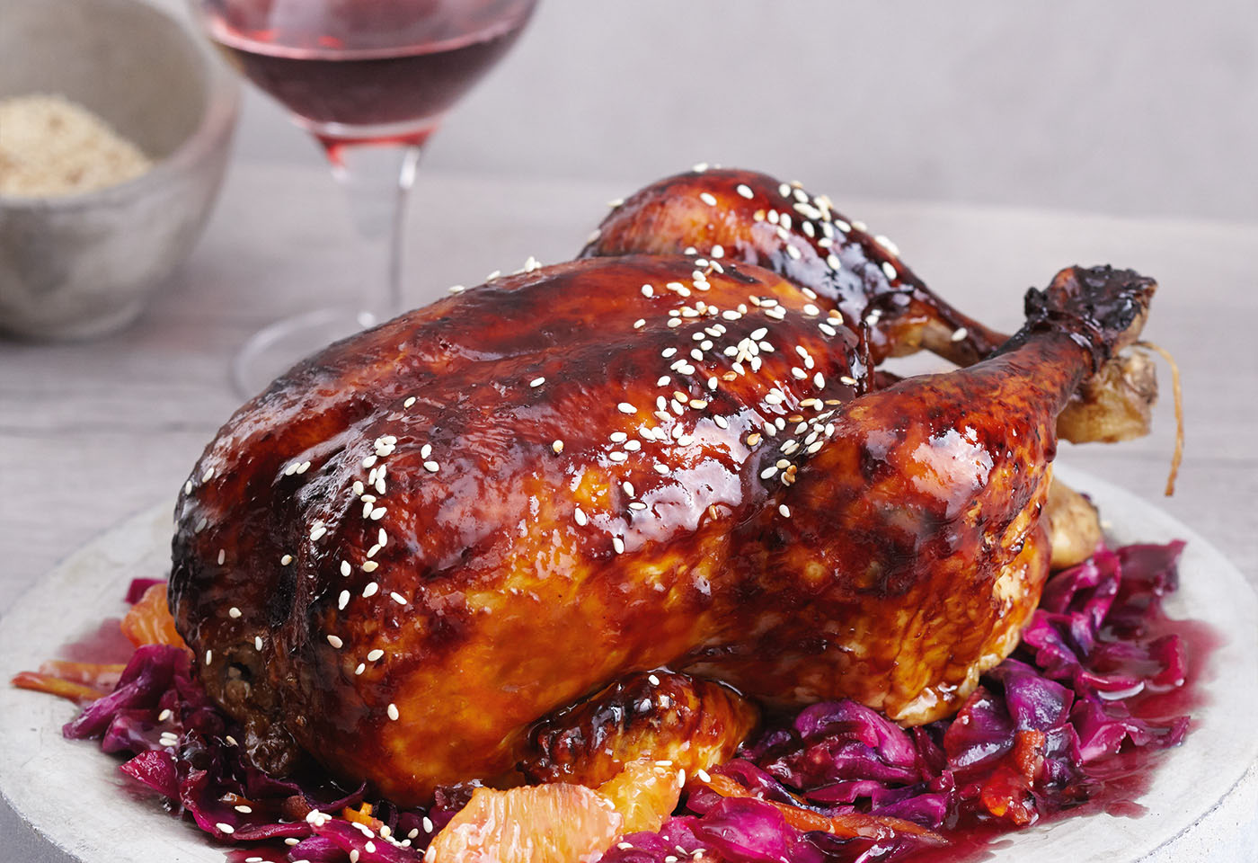 Brathendl in Sojamarinade mit Orangen-Blaukraut | Frisch Gekocht