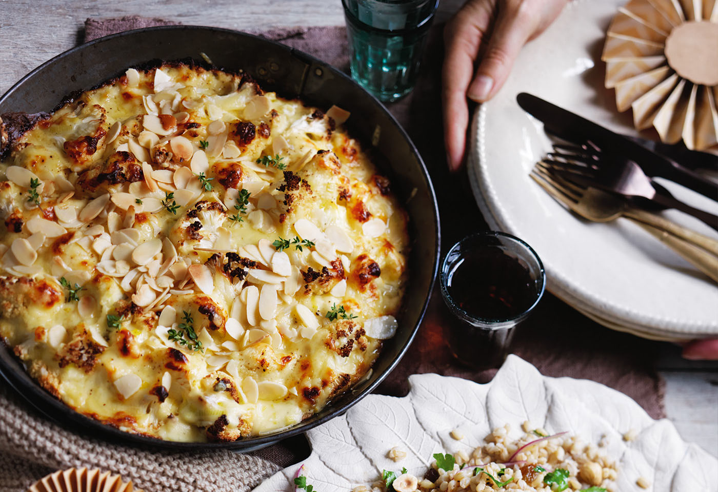 Karfiol-Lauch-Gratin mit Mandeln | Frisch Gekocht