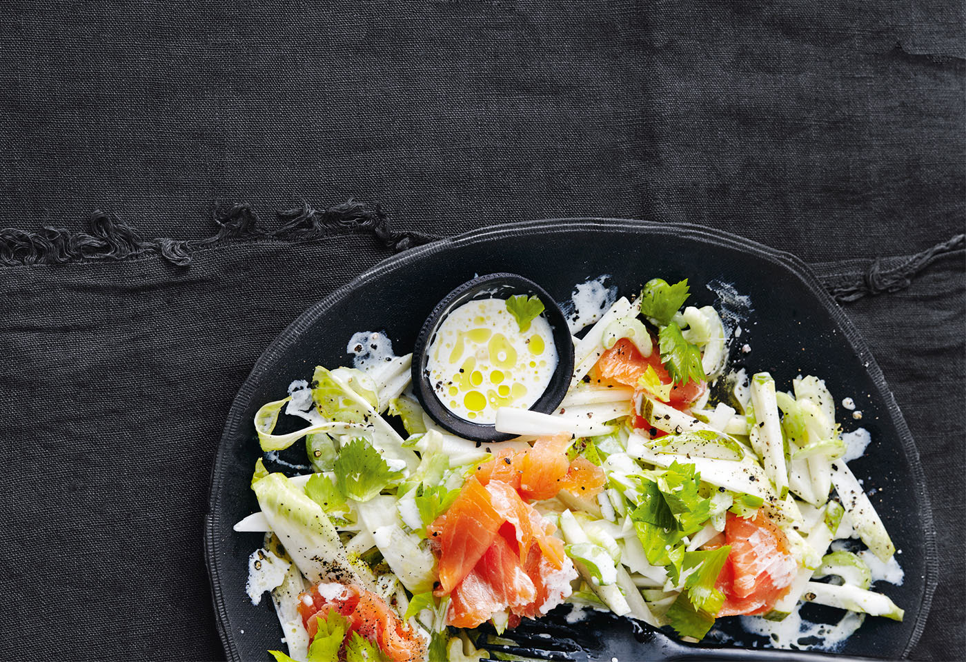 Chicorée-Salat mit Birnen und Räucherlachs | Frisch Gekocht