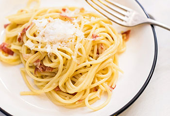 Spaghetti Carbonara Foto: © Michael Reidinger