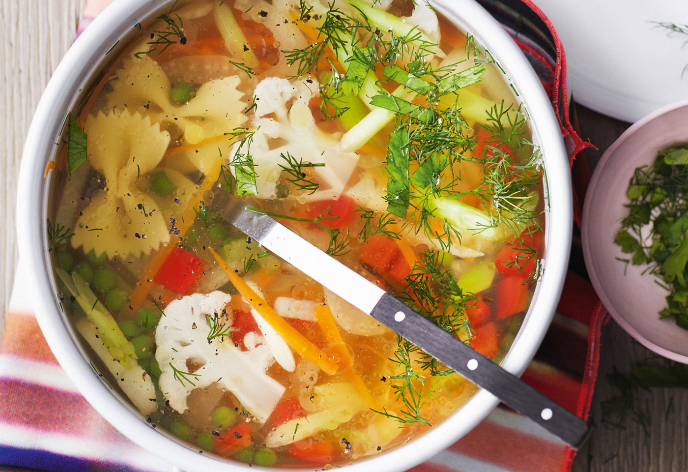 Gemüse-Nudel-Suppe mit Kräutern | Frisch Gekocht