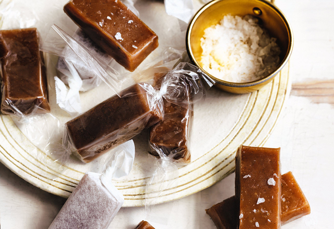 Butter Karamell Bonbons Mit Meersalz Frisch Gekocht