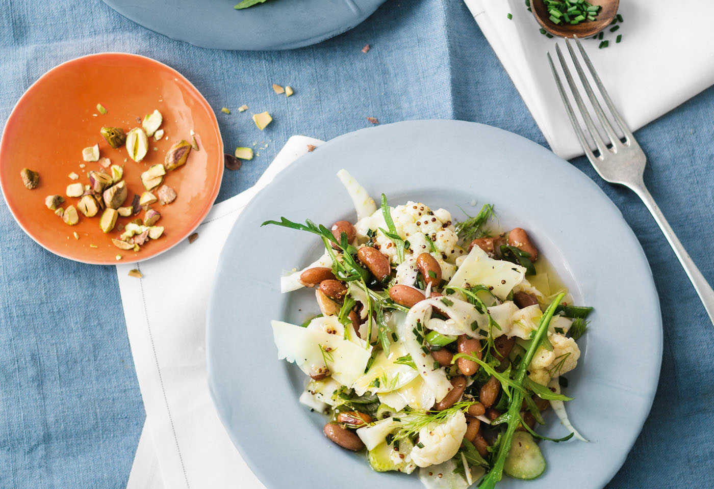 Bohnensalat mit Fenchel, Karfiol und Käse | Frisch Gekocht