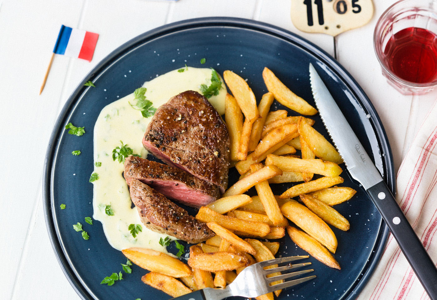 Steak frites mit Sauce béarnaise | Frisch Gekocht