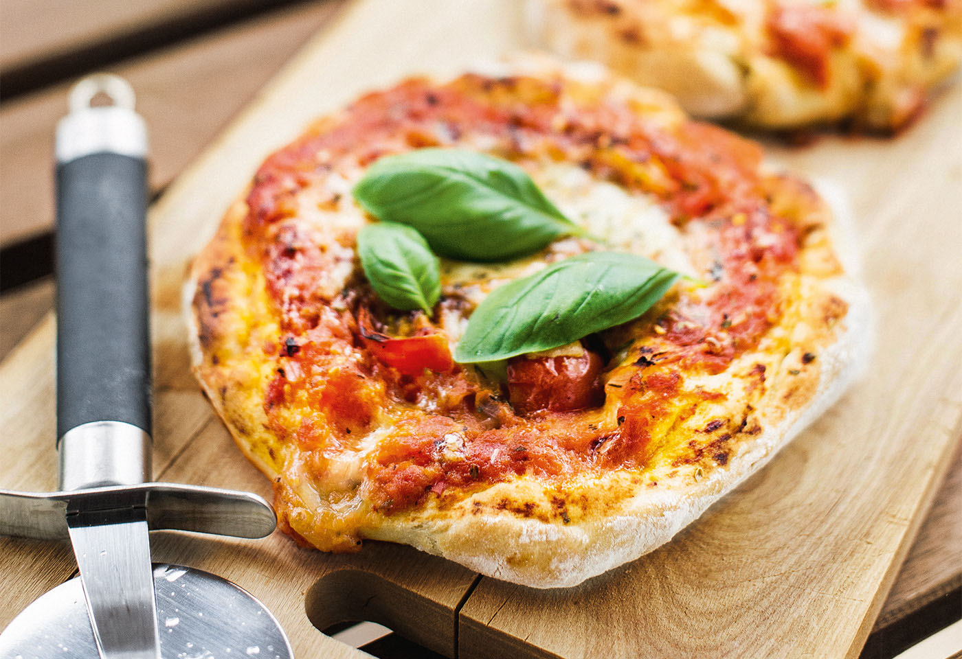 Mini-Tomaten-Mozzarella-Pizza Foto: © Michael Reidinger
