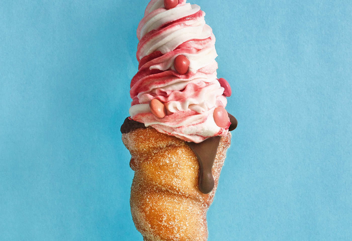 Donut Ice Cones Frisch Gekocht