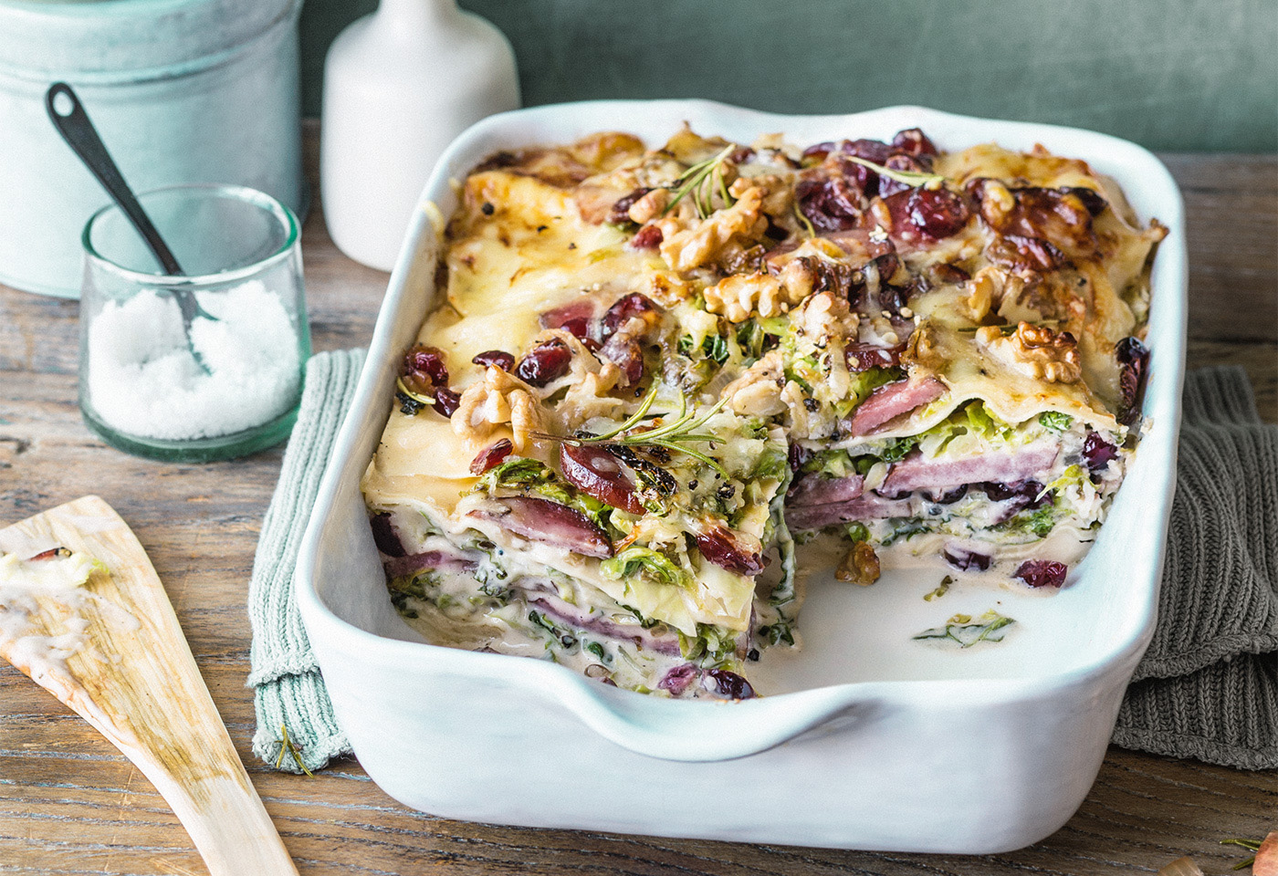 KohlLasagne mit Wurst und Bergkäse Frisch Gekocht