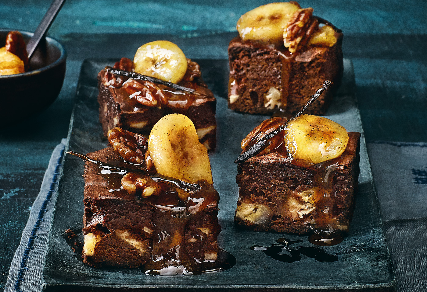 Brownies mit karamellisierten Bananen und Pekannüssen | Frisch Gekocht