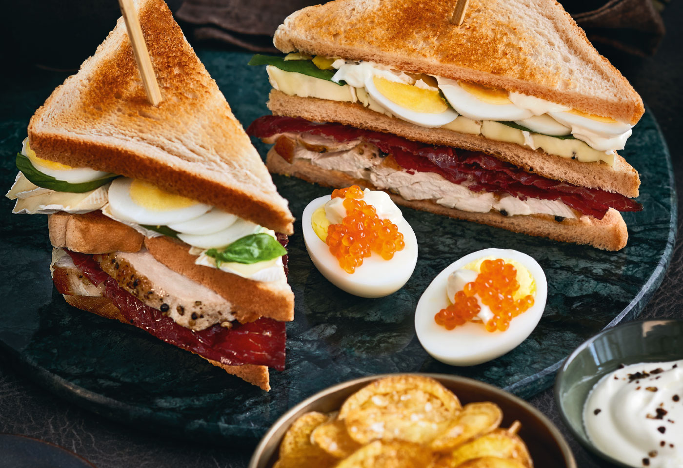 mit Hühnerbrust, Bresaola und