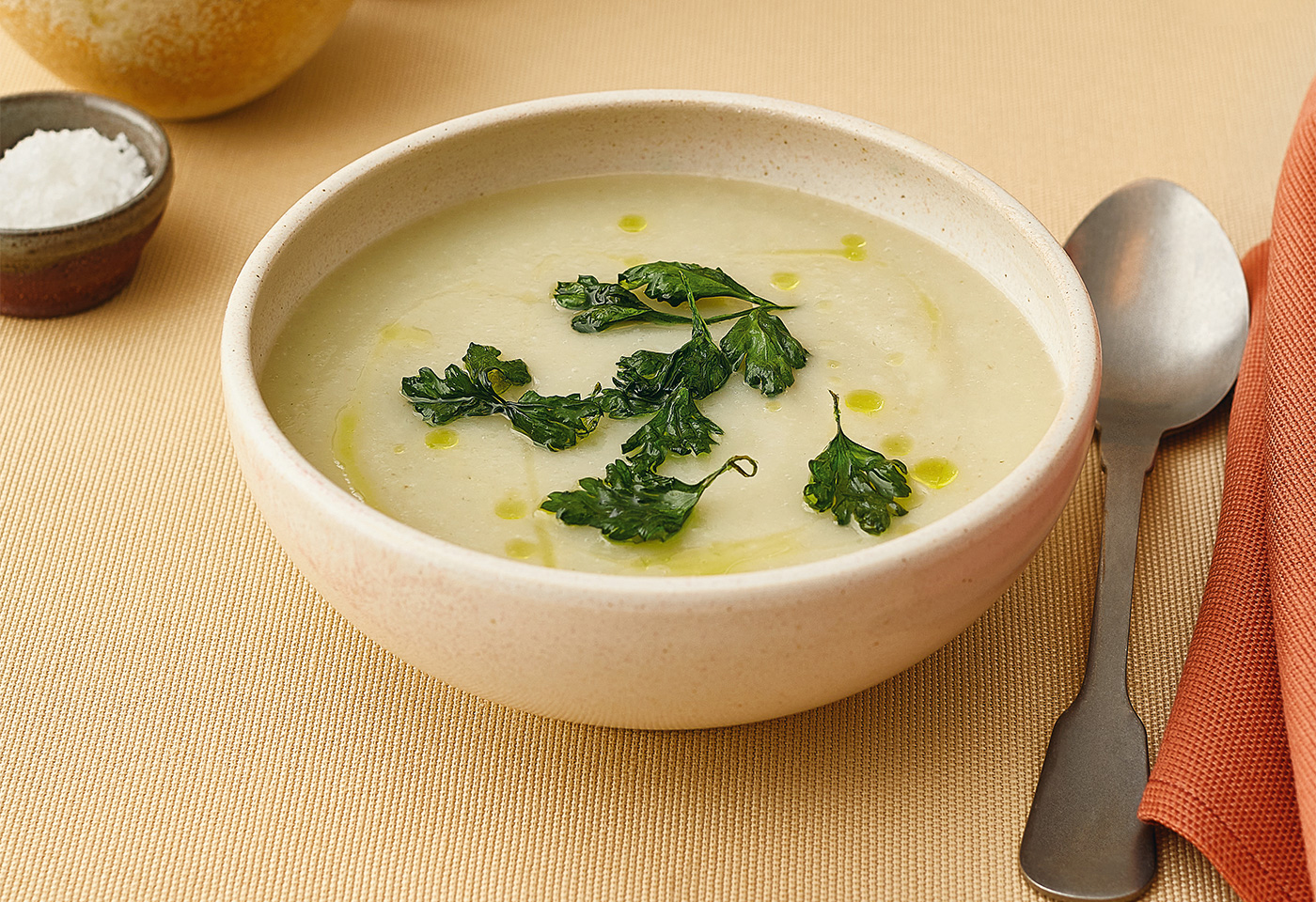 Topinambursuppe mit frittierter Petersilie | Frisch Gekocht