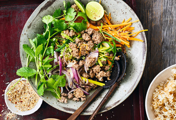 Asiatischer Salat mit Faschiertem Foto: © Janne Peters