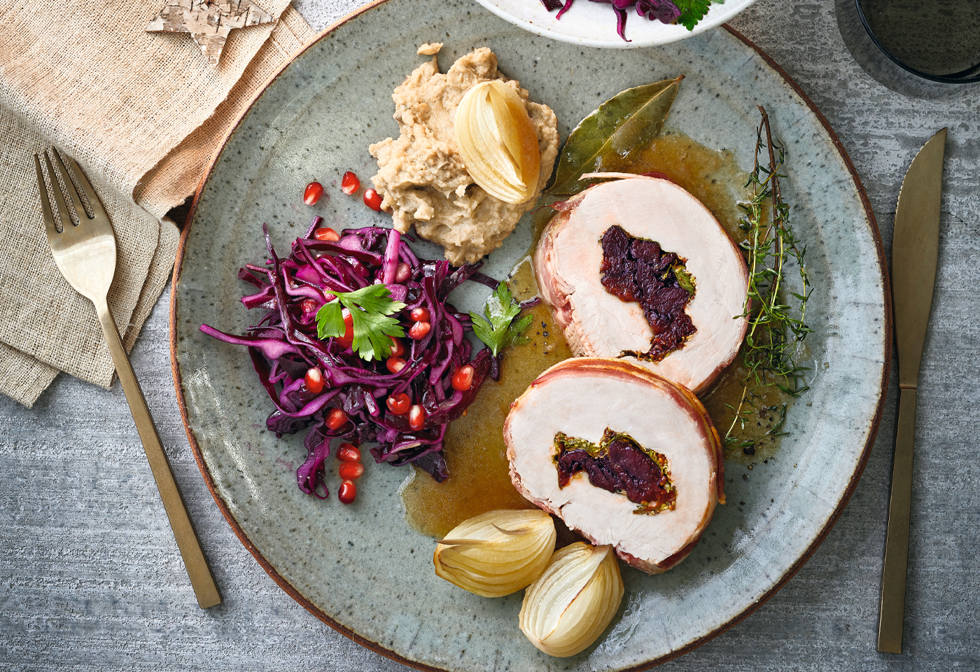 Gefüllte Putenbrust mit Trockenpflaumen und Maronipüree | Frisch Gekocht