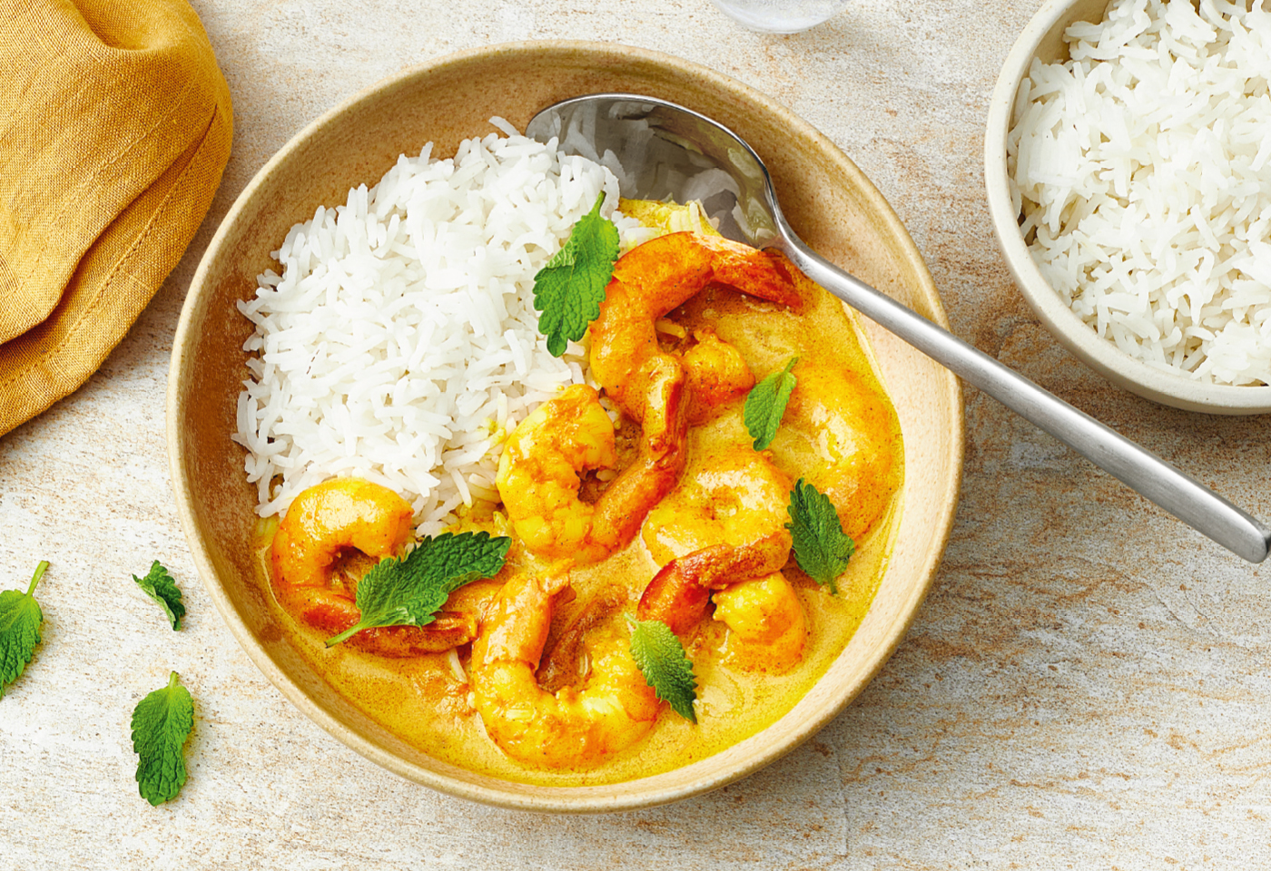 Indisches Garnelencurry Chingari Maach Malai Frisch Gekocht