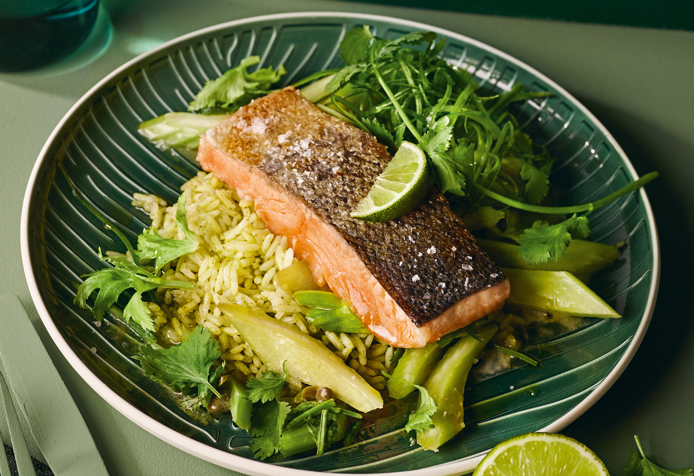 Limetten-Lachsfilet mit Stangensellerie-Limetten-Gemüse | Frisch Gekocht