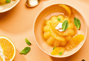 Orangen-Vanillepudding mit Orangensalat Foto: © Gunda Dittrich