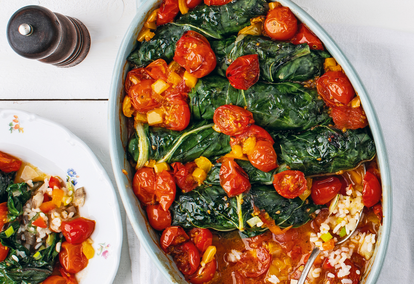 Mangold-Reis-Röllchen mit karamellisierten Tomaten | Frisch Gekocht