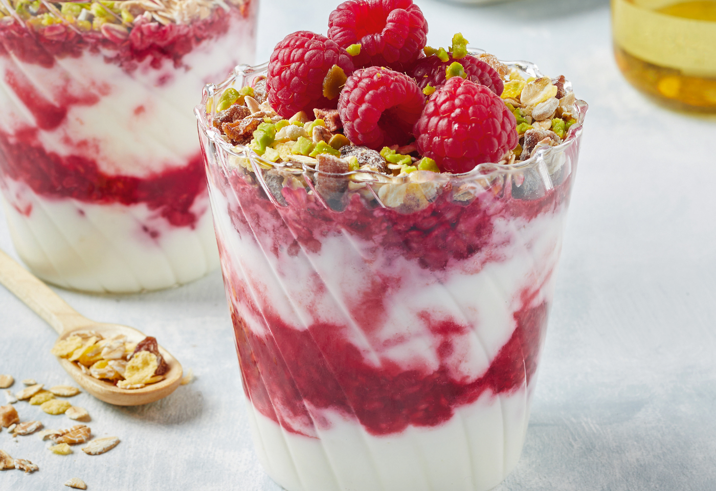 Joghurt-Schichtdessert mit Himbeeren | Frisch Gekocht