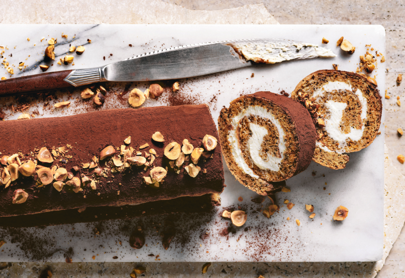 Kaffeeroulade mit Cremefüllung | Frisch Gekocht