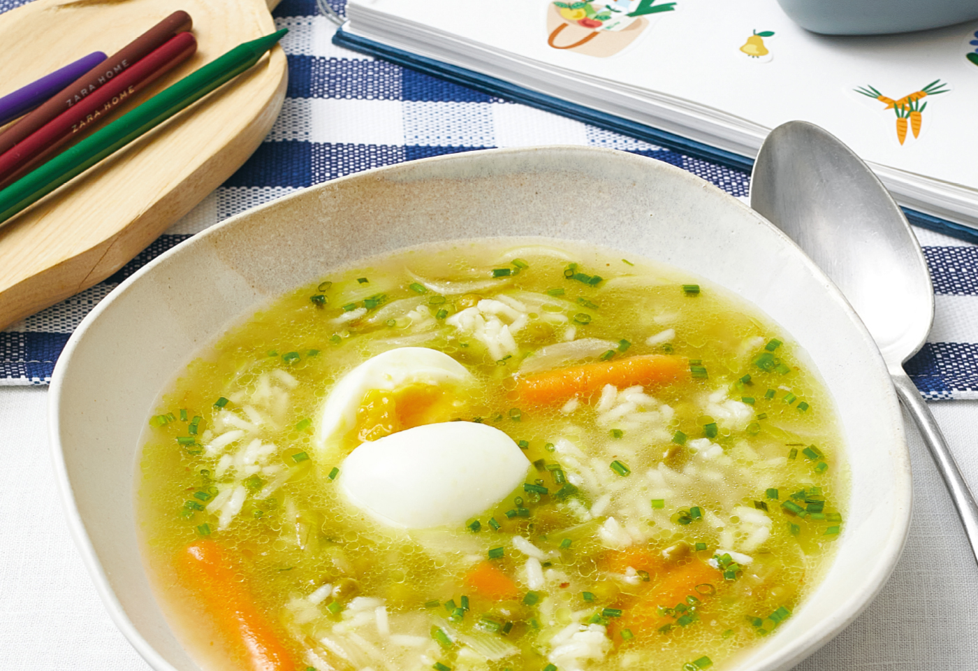 Reissuppe mit Erbsen und Karotten | Frisch Gekocht