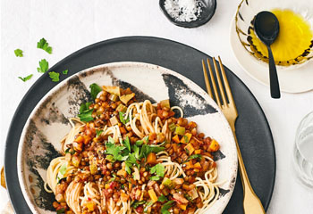 Spaghetti mit Linsen-Bolognese Foto: © Julia Hoersch
