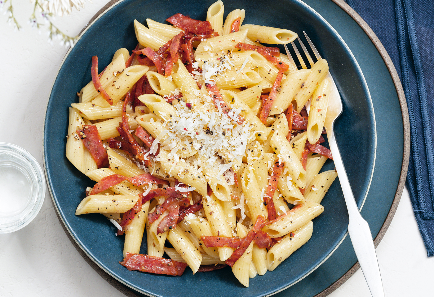 Penne mit Salami und Grana Padano | Frisch Gekocht