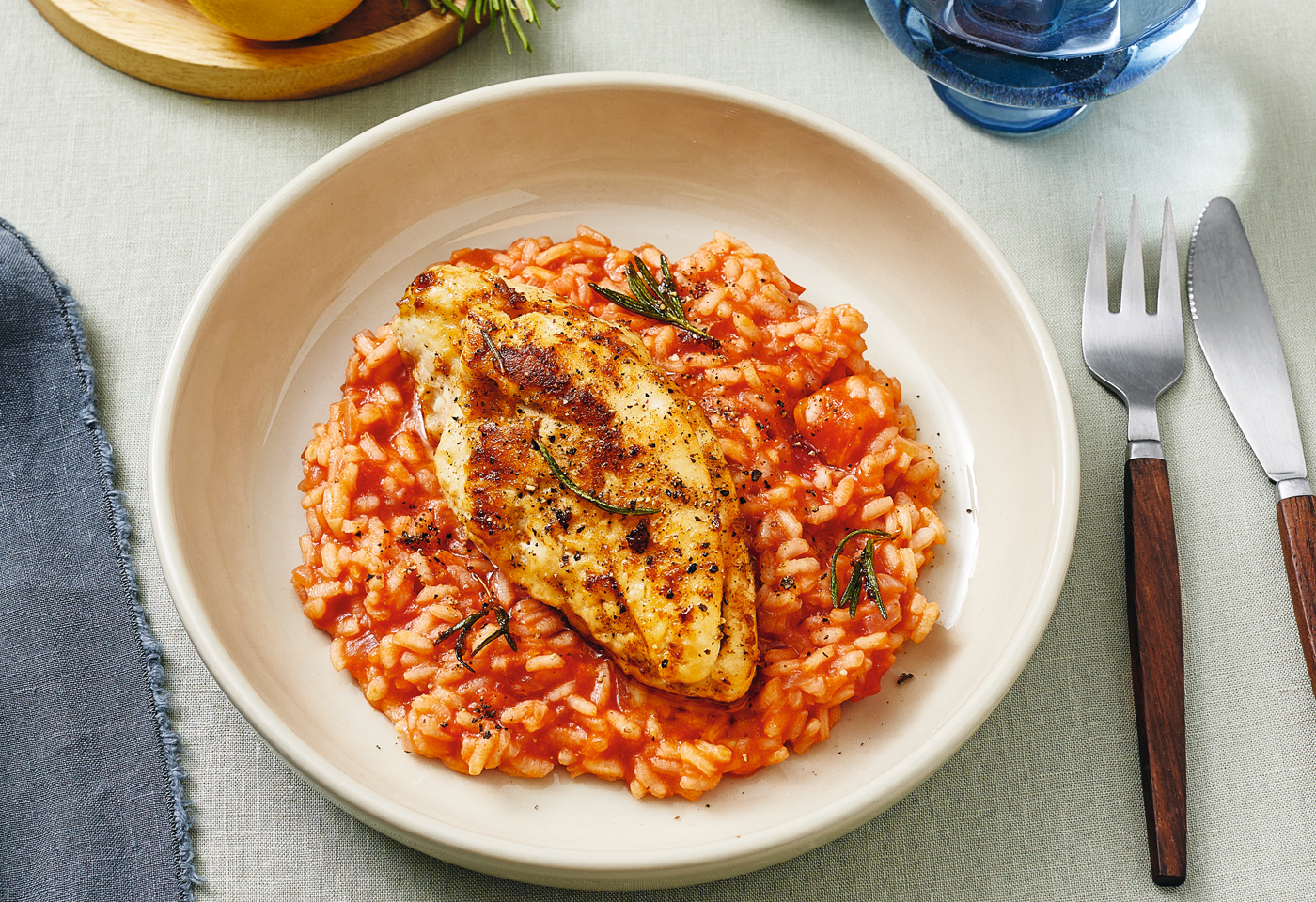 Zitronen-Rosmarin-Hendl mit Tomatenrisotto | Frisch Gekocht