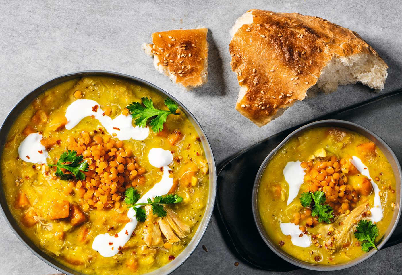 Mulligatawny-Suppe mit Hendl und Süßkartoffeln | Frisch Gekocht