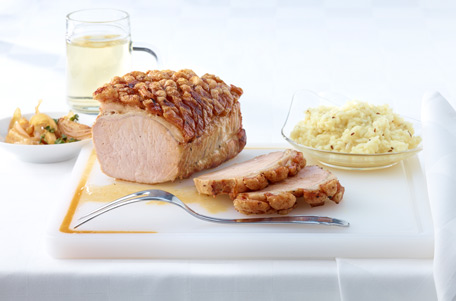Jungschweinebraten in Most geschmort Jungschweinebraten in Most geschmort