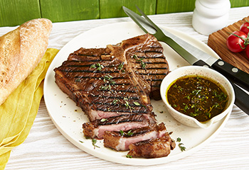 Rib Eye Steak mit Balsamico-Thymian-Marinade
