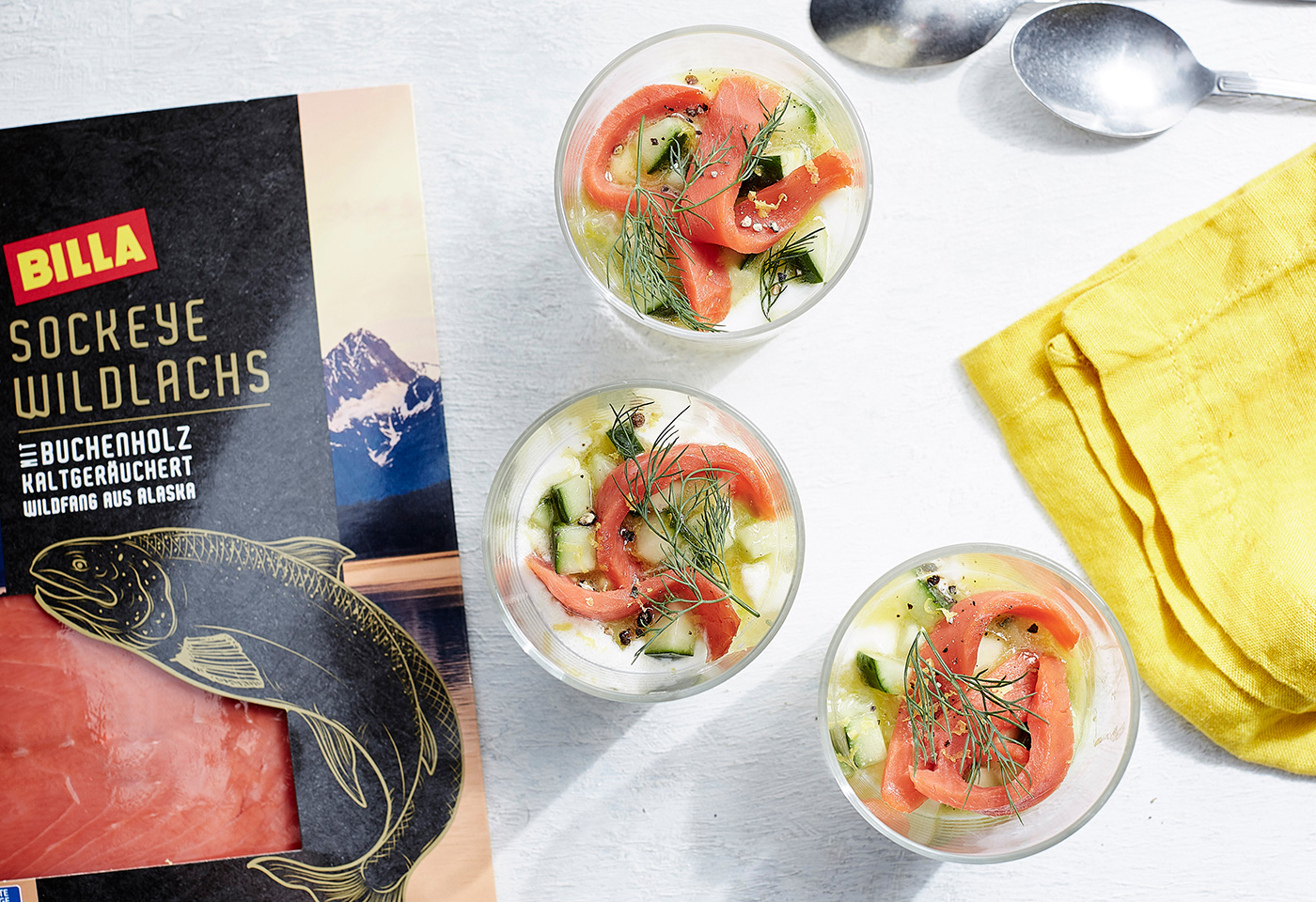 Gurkensalat mit Wildlachs und Honigdressing | Frisch Gekocht