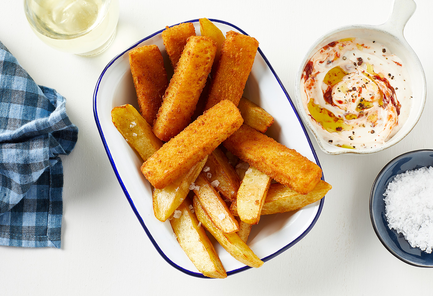 Fish'n'Chips mit ChiliAioli Frisch Gekocht